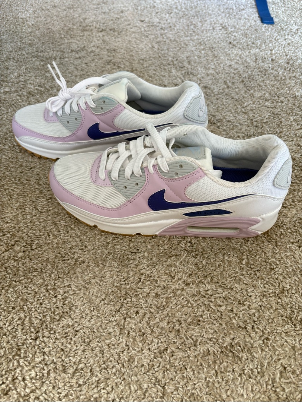 Women’s White & Light/Dark Purple Nike Sneakers
